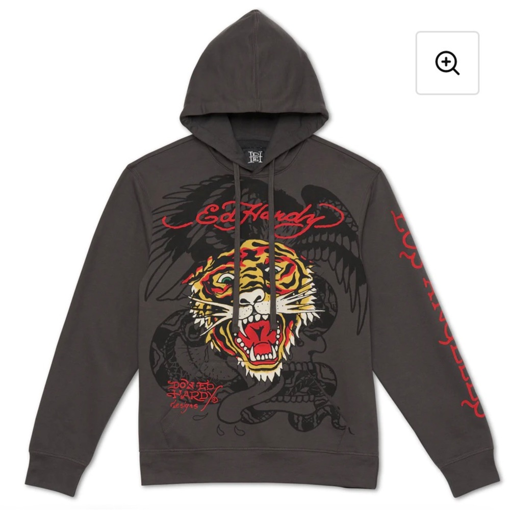 NWT Ed Hardy Retro Tiger Hoodie